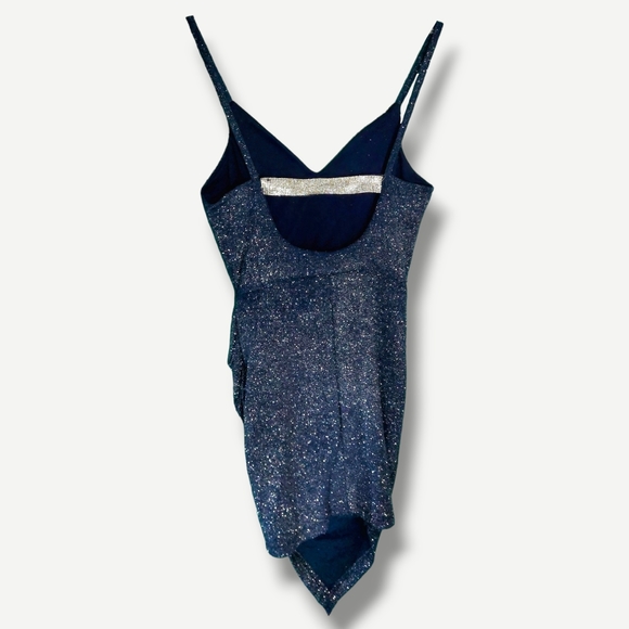 Windsor | Blue Sparkly Mini Dress w. Side Slit | Size Small | Dresses | - Picture 6 of 7